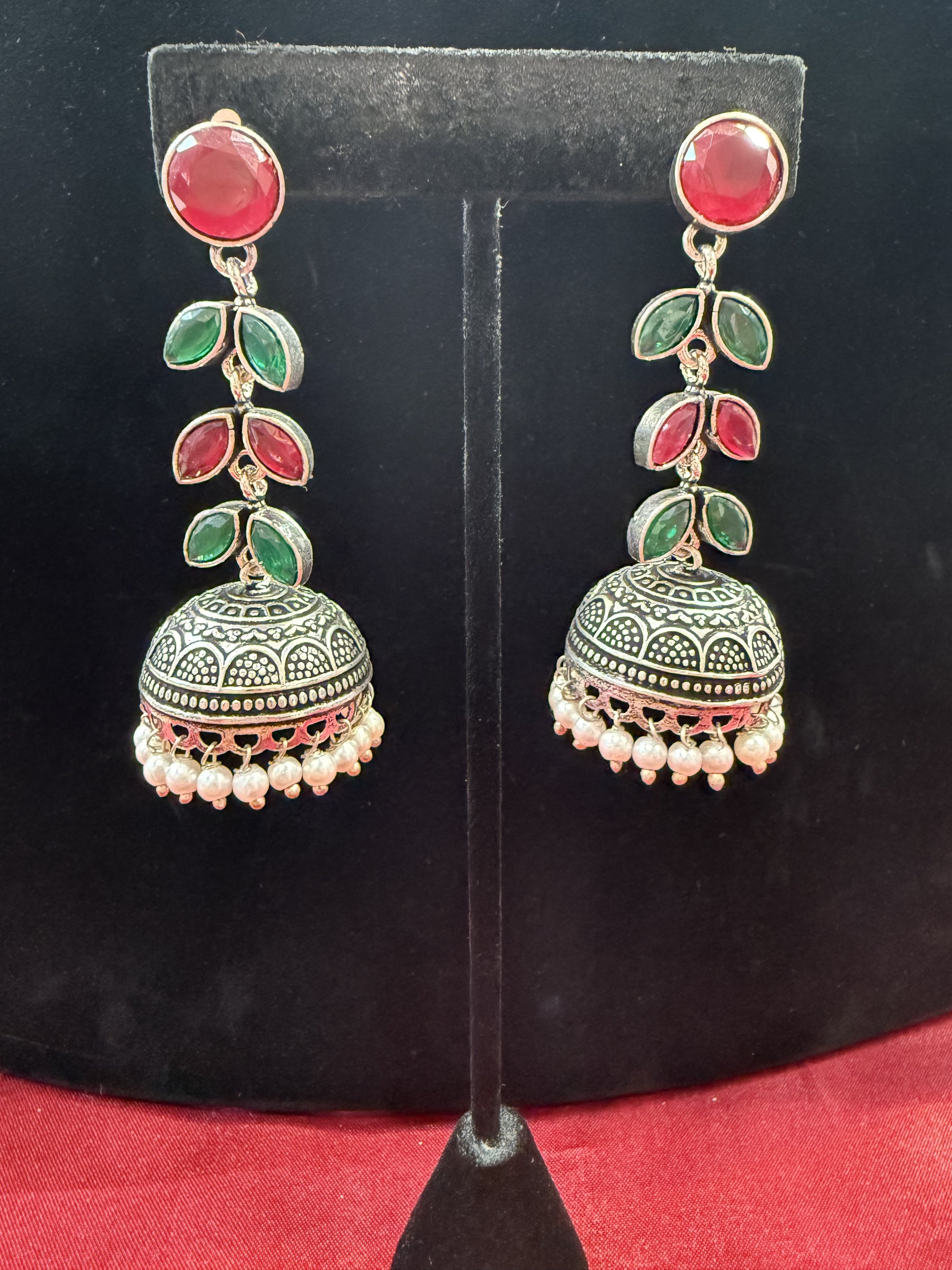 Oxidized Jhumka Earrings For Women In Yuma
