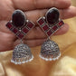 Jhumka Designer Oxidized Earrings For Women In Mesa