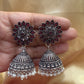 Attractive Beautiful Grey And Maroon Color earings Oxidized Pearls Drop Earrings For Women