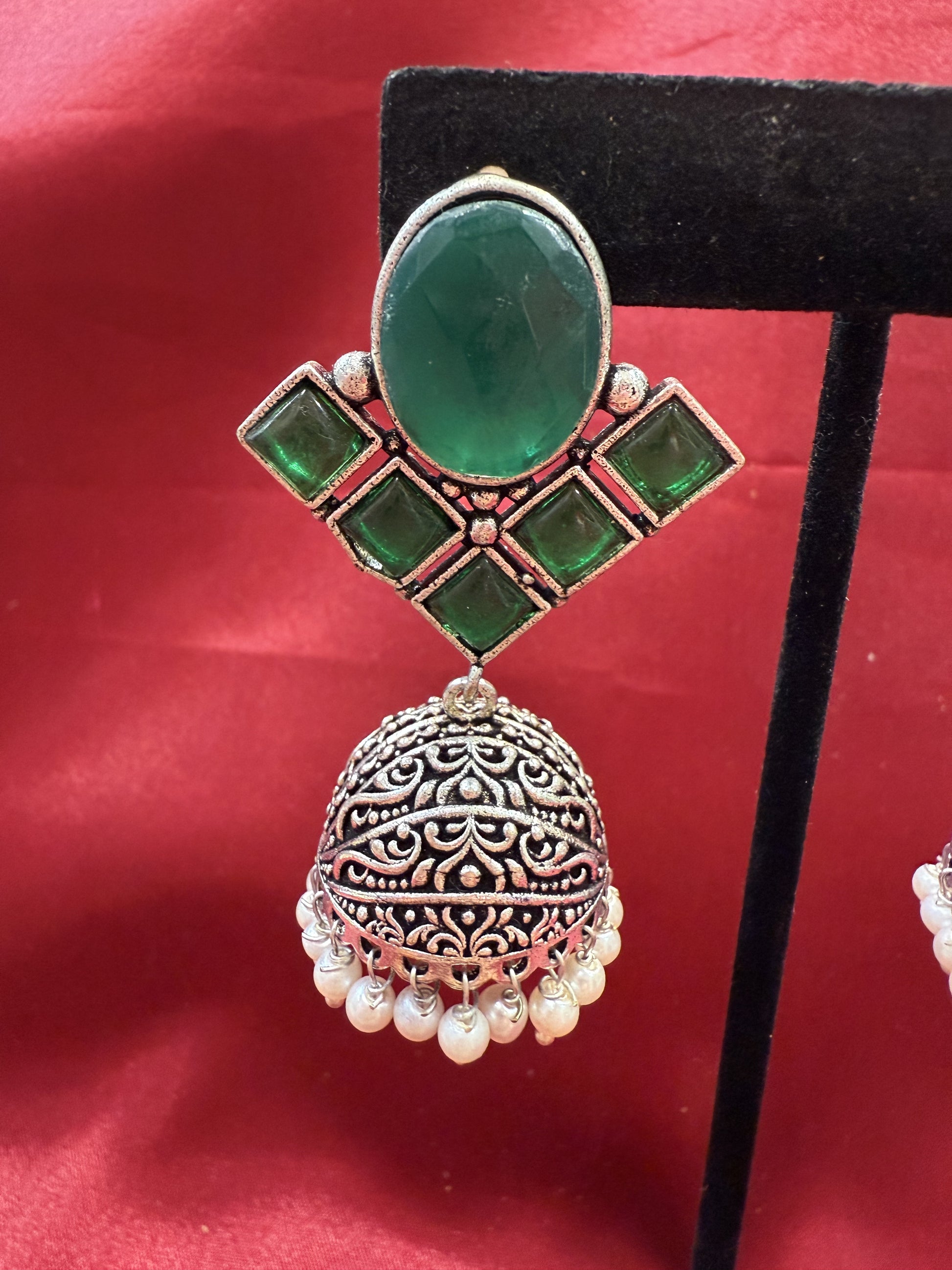 Jhumka Oxidized Earrings For Women In Sedona