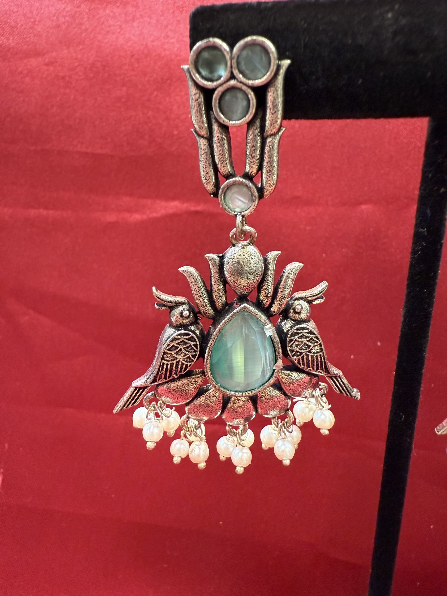 Design Oxidized With Beads Earrings Near Me