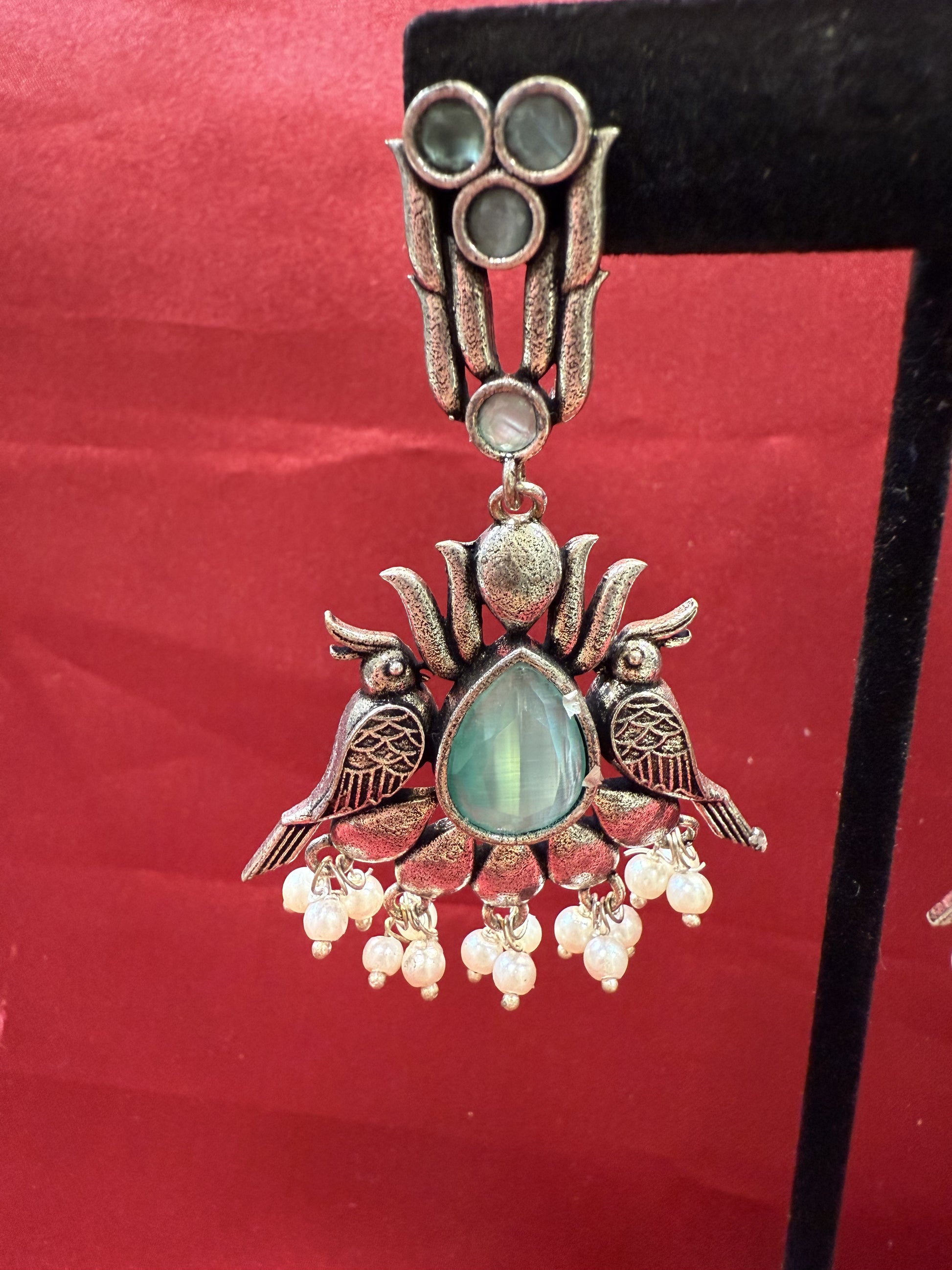 Design Oxidized With Beads Earrings Near Me