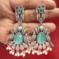 Bird Design Oxidized With Beads Earrings In Yuma