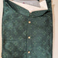 Attractive Green Color Men's Jacquard Kurta Suit Near Me