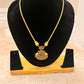 Gorgeous Gold Plated Pink and Green Stoned Necklace For Women