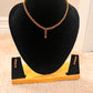 Fabulous Gold Plated And Pink Stone With Star Designed Necklace Set For Women