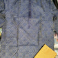 Attractive Blue Color Jacquard Floral Designed Kurta Set For Men