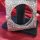 Beautiful Tribal Oxidized Silver Ethnic Open Bridal Square Design Kada Cuff Bracelet