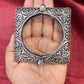 Beautiful Tribal Oxidized Silver Ethnic Open Bridal Square Design Kada Cuff Bracelet