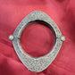 Elegant Tribal Oxidized Silver Ethnic Open Oval Design Kada Cuff Bracelet