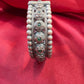 Fascinating Tribal Oxidized Silver Ethnic Open Bridal Kada Cuff Bracelet With Green Stone