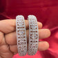 Elegant White Color Design American Diamond Bangle Set