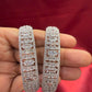 Elegant White Color Design American Diamond Bangle Set