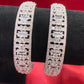 Elegant White Color Design American Diamond Bangle Set