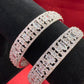 Elegant White Color Design American Diamond Bangle Set