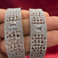 Gorgeous White Color Design American Diamond Bangle Set