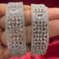 Gorgeous White Color Design American Diamond Bangle Set