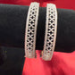 Pleasing White Color Design American Diamond Bangle Set