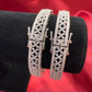 Pleasing White Color Design American Diamond Bangle Set