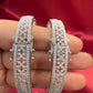 Pleasing White Color Design American Diamond Bangle Set