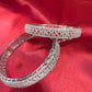 Pleasing White Color Design American Diamond Bangle Set