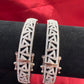 Fascinating Fascinating White Color Design American Diamond Bangle Set