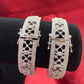 Dazzling White Color Design American Diamond Bangle Set