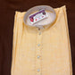 Stunning Light Orange Color Designer Men's Kurta With Pajama Pant