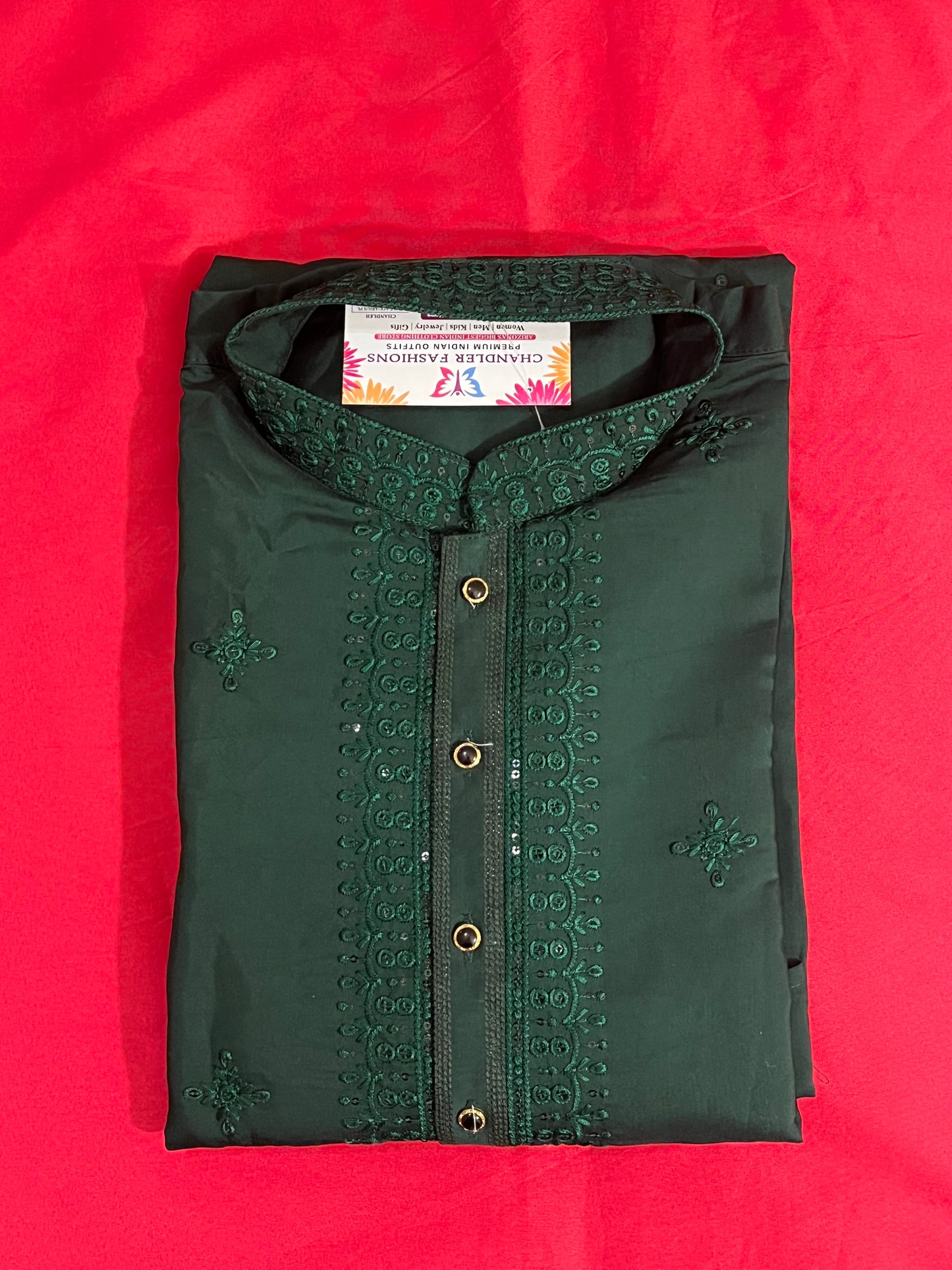 Appealing Green Color Men's Kurta With Pajama Pant Near Me
