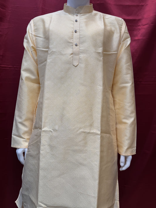 Beautiful Pastel Yellow Color Men’s Kurta With Pajama Pant