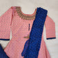 Beautiful Pink Suit With Royal Blue Bottom With Dupatta in USA