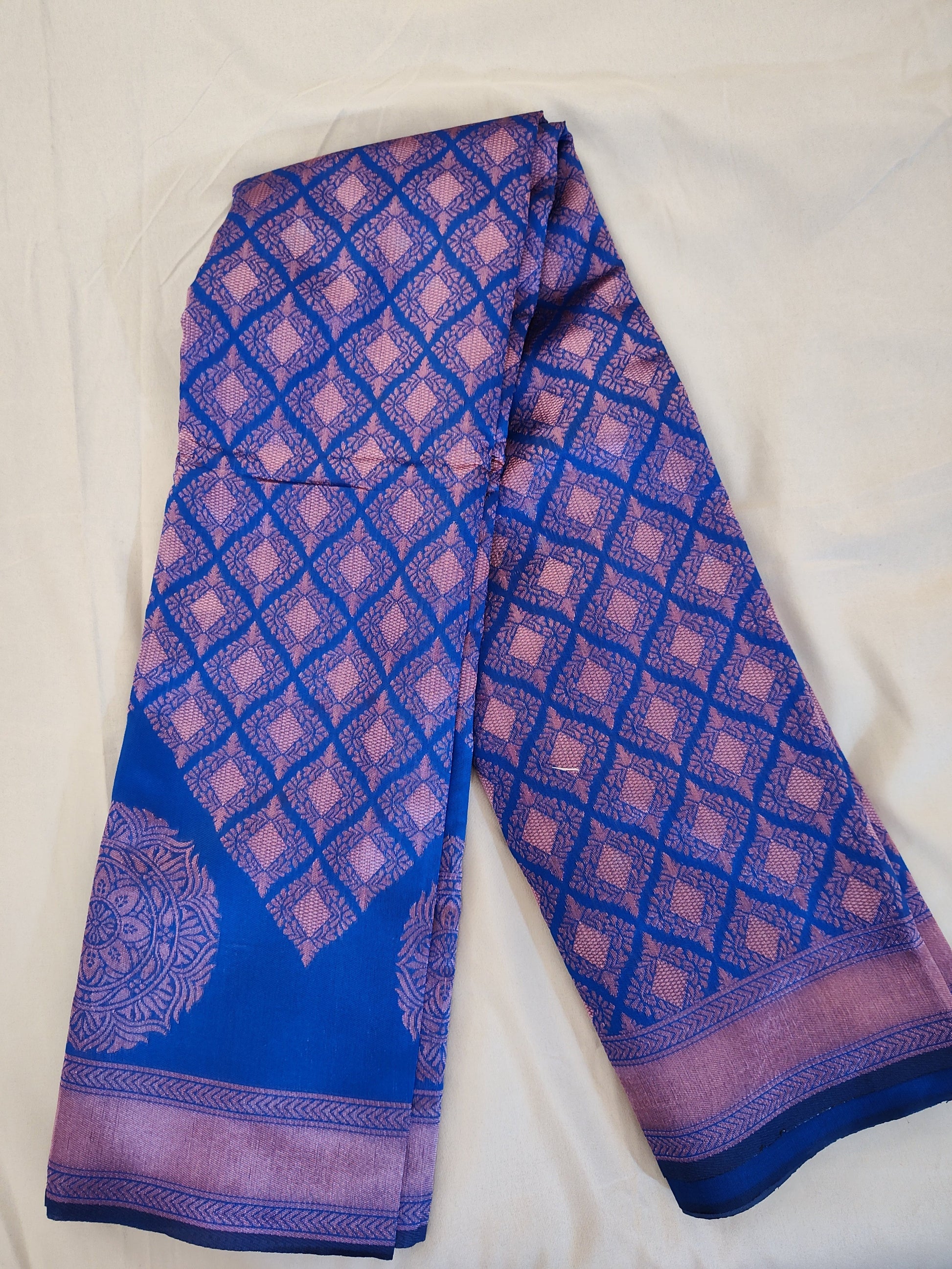 Beautiful Ink Blue Colored Art Silk Saree With All Over Intricate Jari Work
