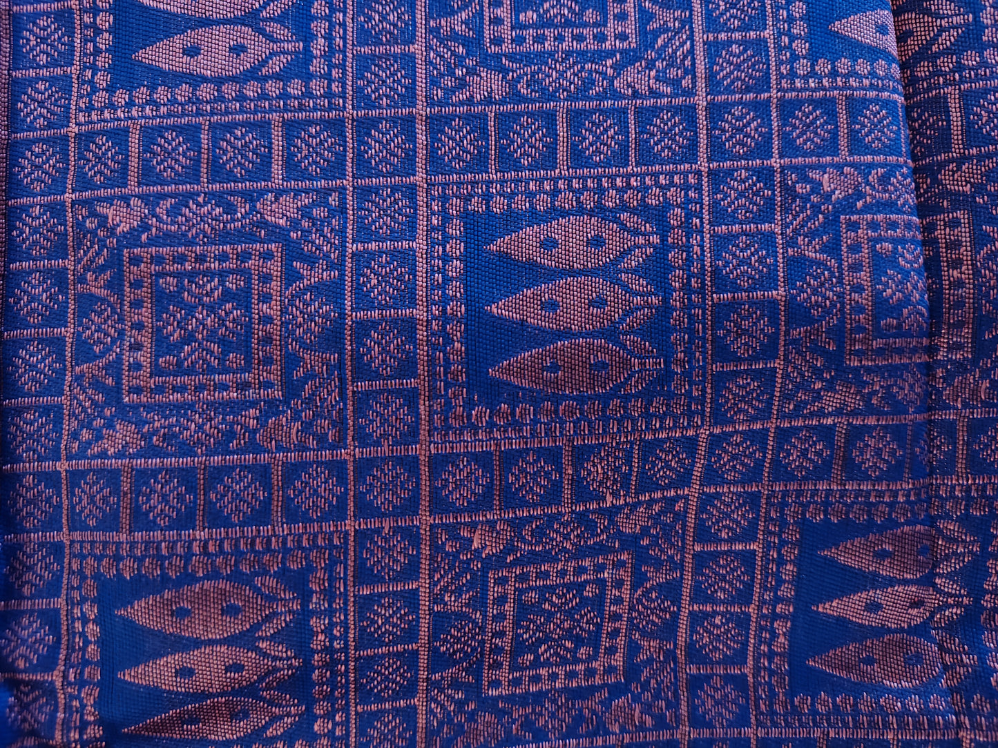 Beautiful Ink Blue Colored Art Silk Saree With All Over Intricate Jari Work In USA