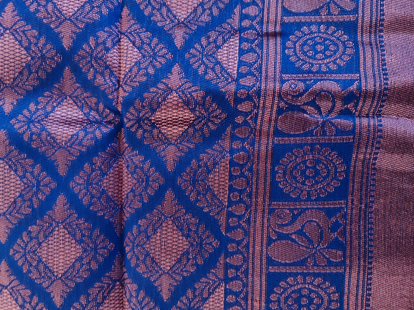Beautiful Ink Blue Colored Art Silk Saree With All Over Intricate Jari Work Near Me