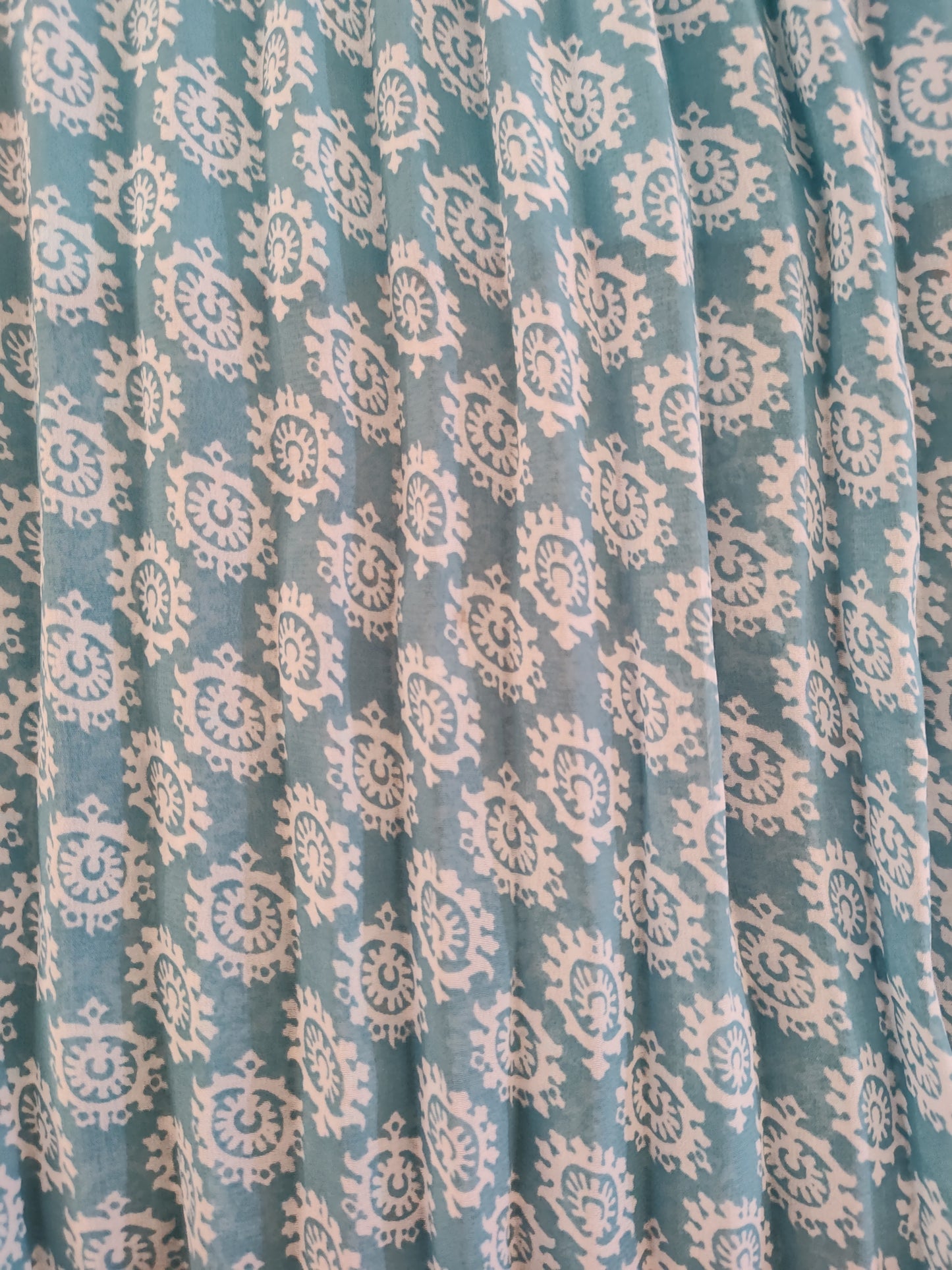 Fabulous Light Blue Palazzo With White Pattern In USA