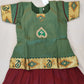 Traditional Maroon Color Designer Silk Langa Set For Kids in USA