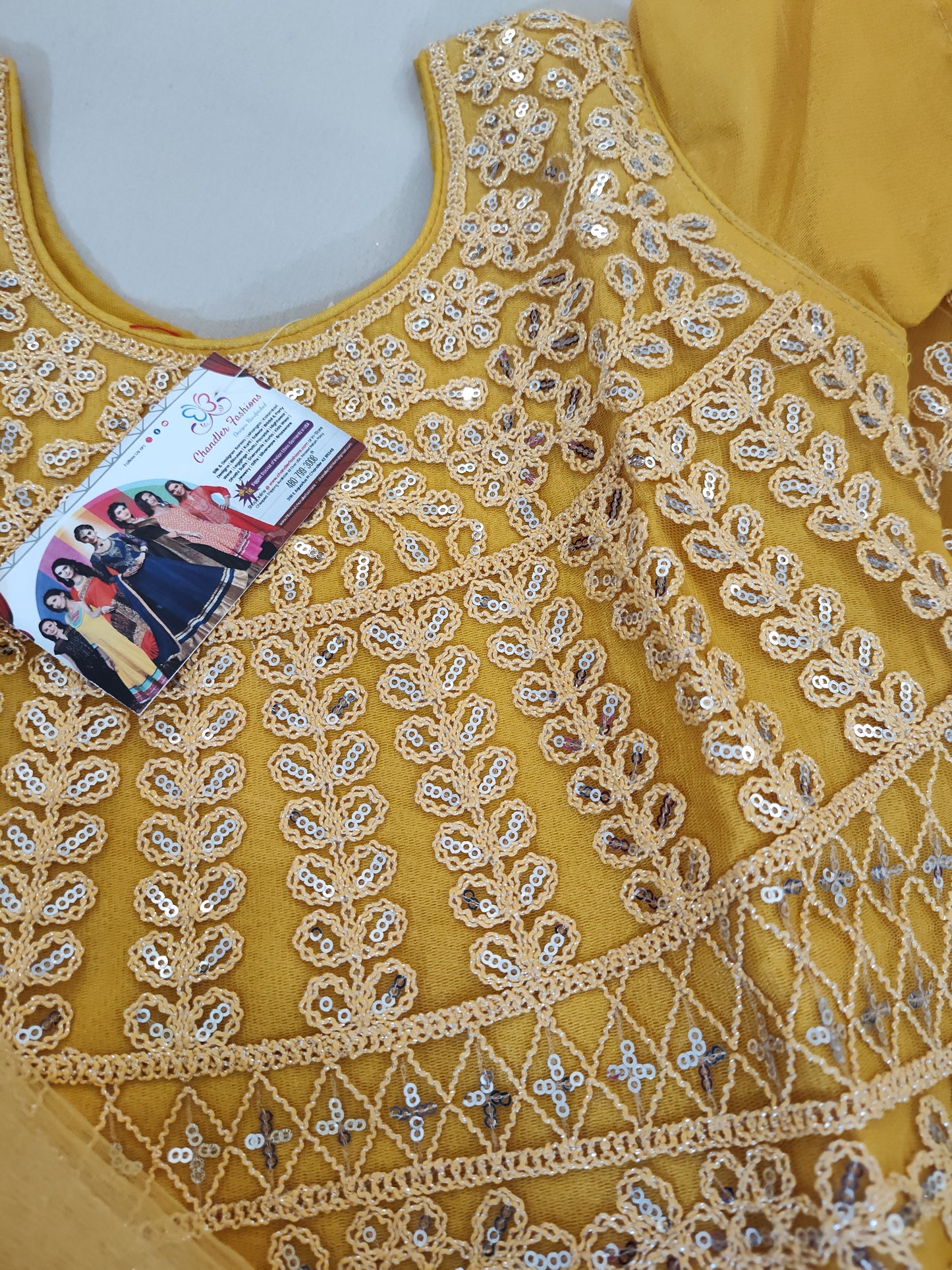 Delightful Honey Yellow Lehenga Set For Kids In USA