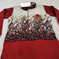 Beautiful Printed Maroon Color Kurta And Dhoti Style Pant With Brooch Pin In USA