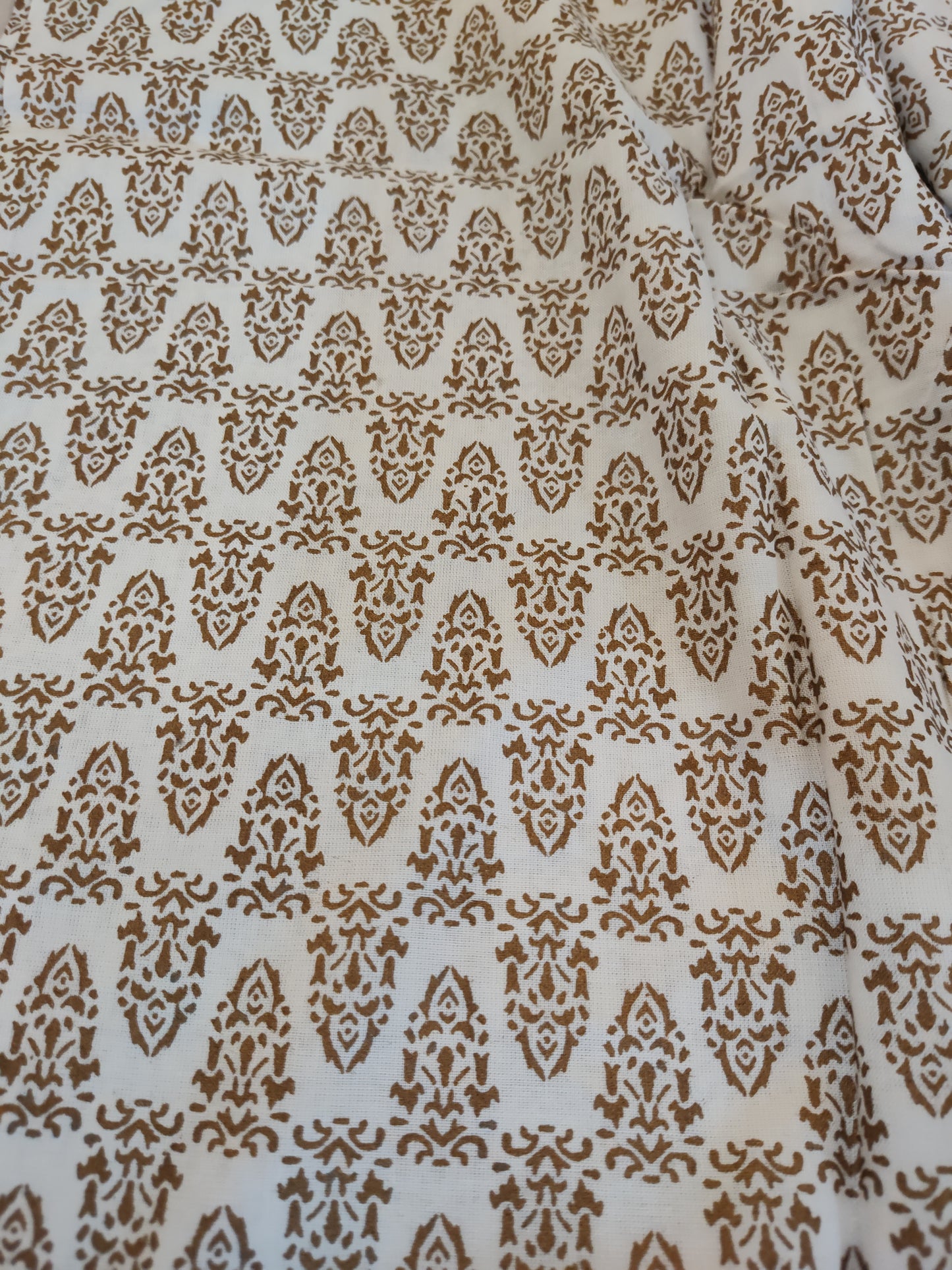 White Palazzo Pants With Golden Myka Print In Yuma