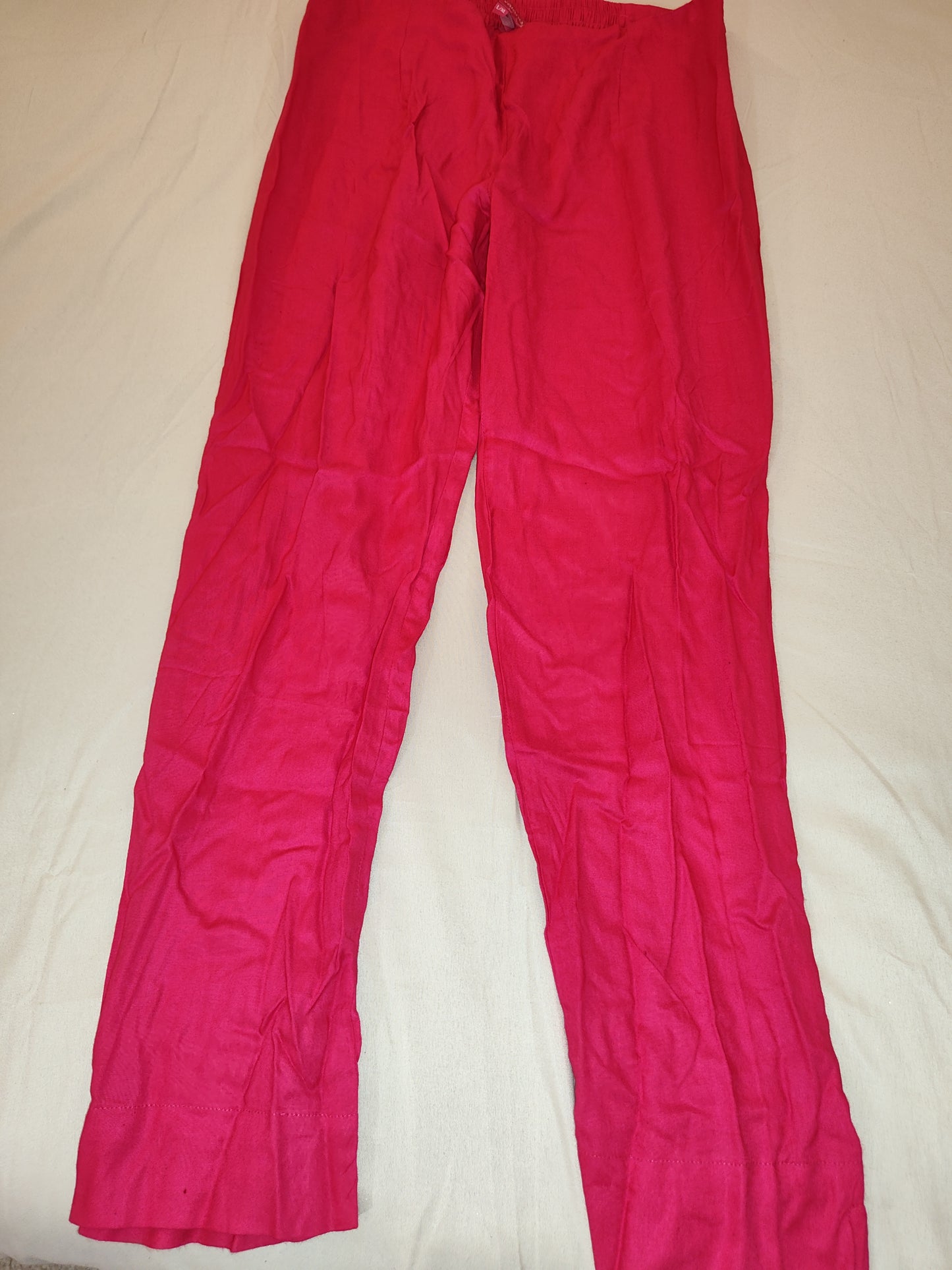 Attractive Pink Color Plain Cotton Palazzo Pants In USA