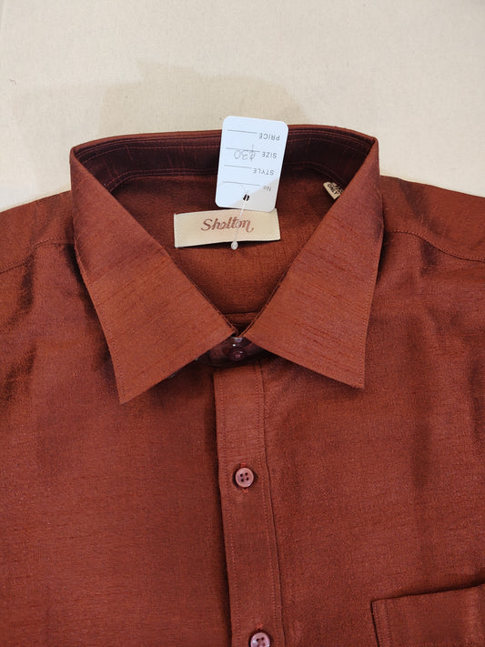 Charming Maroon Color Full Sleeve Shirt In Yuma