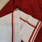 Fabulous Red Raw Silk Shirt With Cotton Dhoti In Sedona