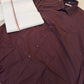 Attractive Burgundy Color Short Sleeves Shirt With Cotton Dhoti