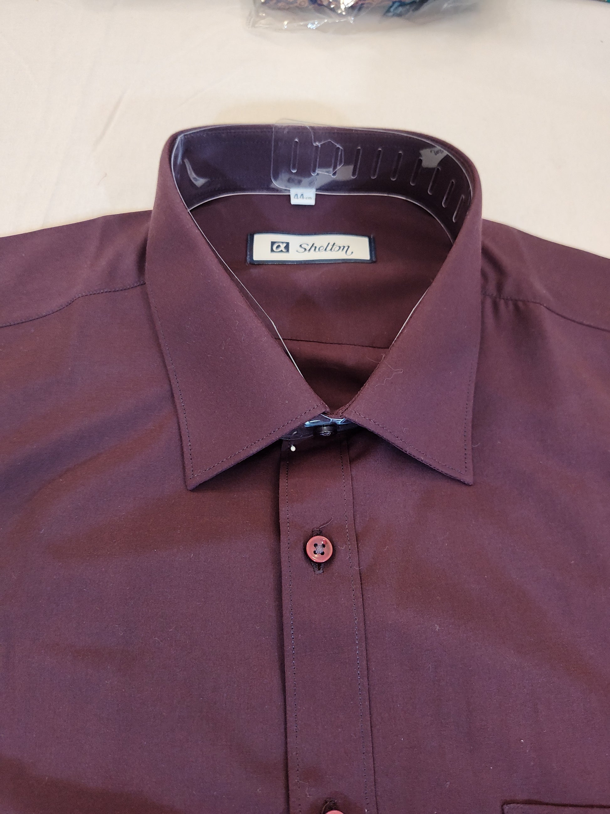 Attractive Burgundy Color Short Sleeves Shirt In Gilbert