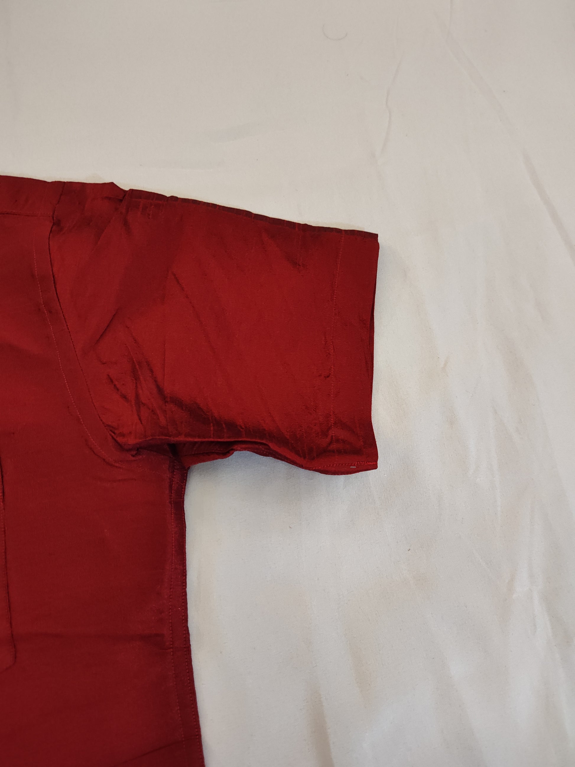 Attractive Red Color Half Sleeve Silk Shirt In Gilbert