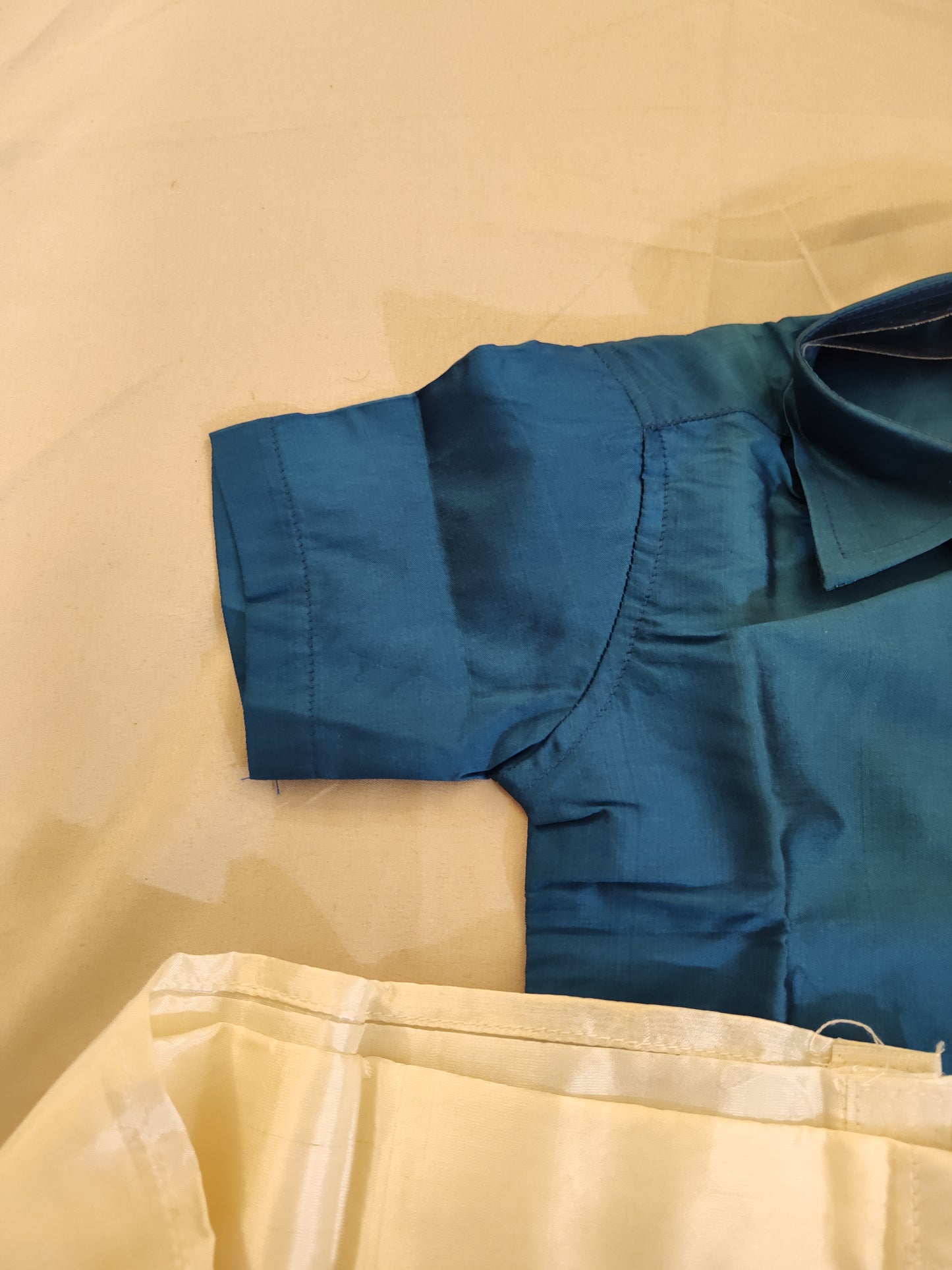 Beautiful Blue Color Shirt With Dhoti For Kids In Yuma
