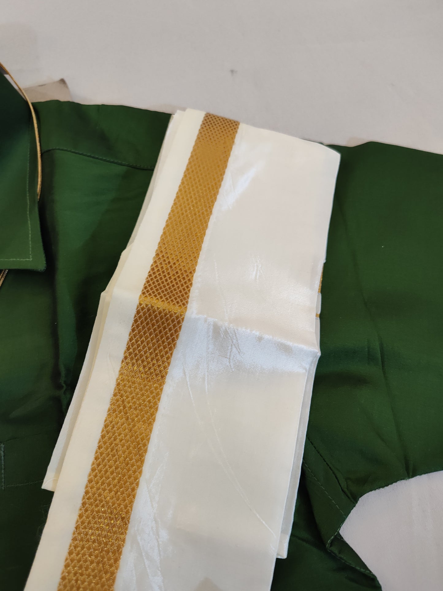 Alluring Green Color Shirt With Dhoti In Sedona