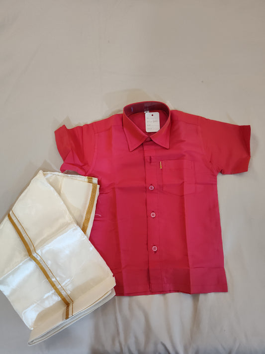 Charming Pink Color Dhoti Sets For Kids