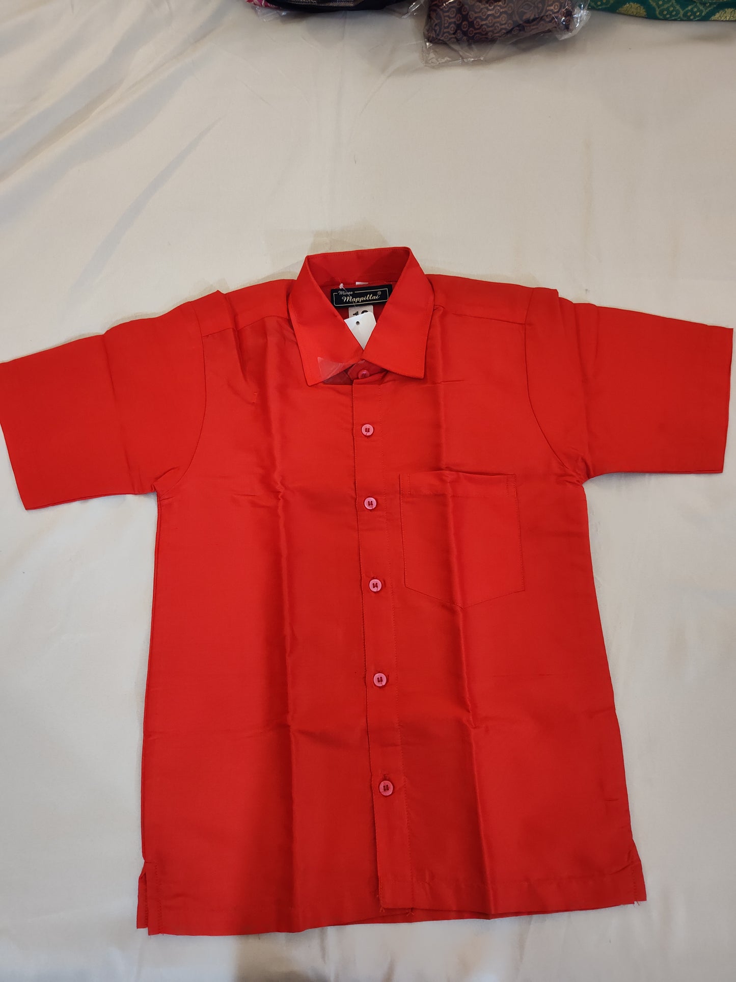 Beautiful Orange Color Shirt With Half Sleeve For Kids