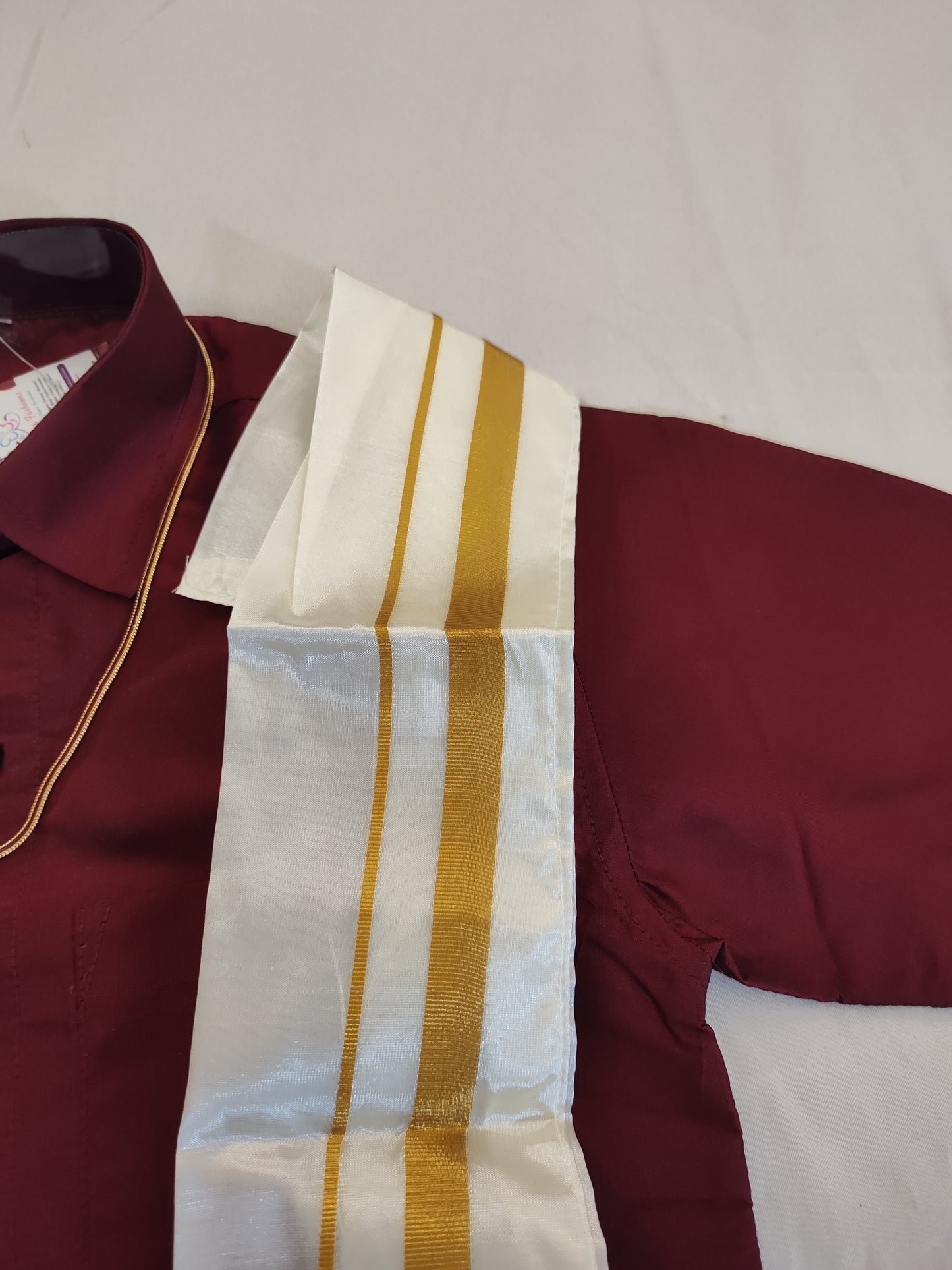 Alluring Maroon Color Shirt With Dhoti In USA